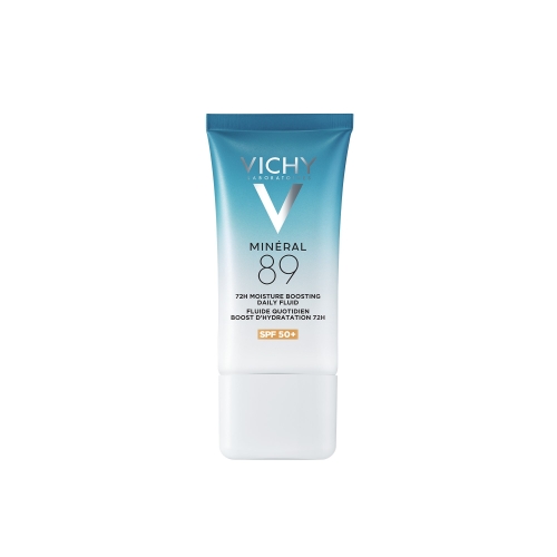VICHY Minéral 89 mitrinošs un atjaunojošs krēms-fluīds 72h ar SPF50+,