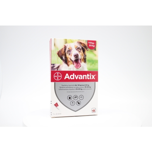 ADVANTIX 250/1250MG ŠĶĪD 2.5ML SUŅIEM 10-25KG N1