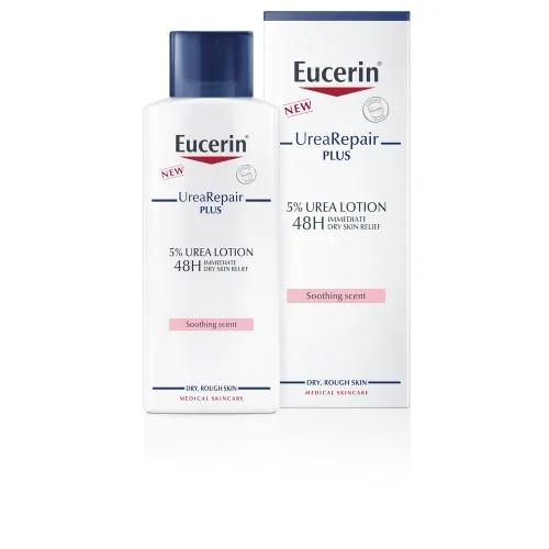 EUCERIN Urea Repair Plus 5% losjons ar nomierinošu aromātu, 250 ml