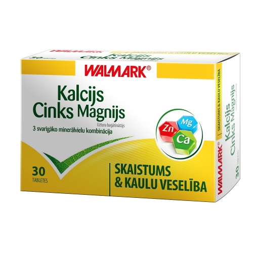 WALMARK Kalcijs-Magnijs-Cinks tabletes, 30 gab.