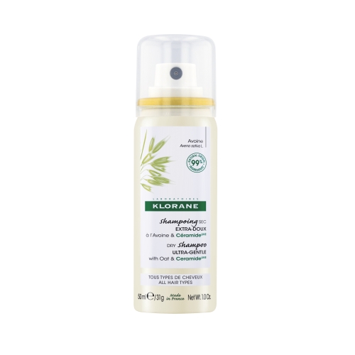 KLORANE sausais šampūns ar auzām un keramīdu, 50ml