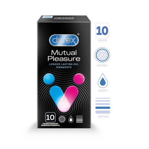 DUREX Intense (Mutual Pleasure) prezervatīvi, 10 gab.