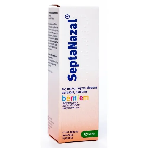 SEPTANAZAL 0.5 mg/ 50 mg/ ml deguna aerosols (bērniem), 10 ml