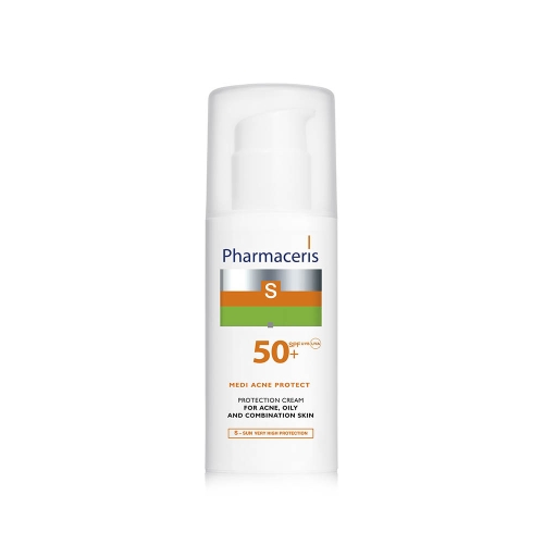 PHARMACERIS S. Medi Acne Protect sejas aizsargkrēms taukainai ādai SPF50+, 50 ml