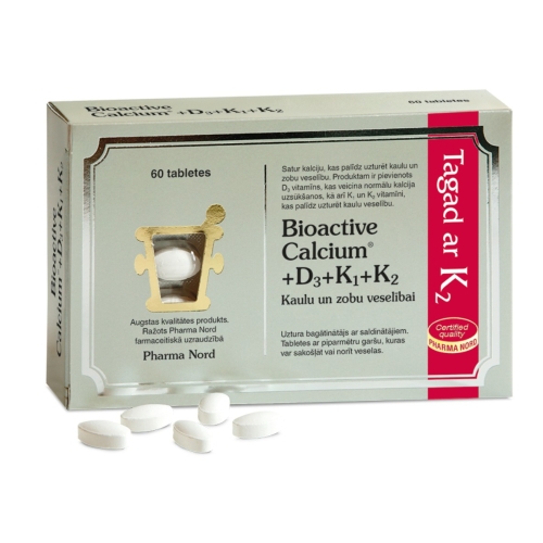BIOACTIVE CALCIUM+D3+K1+K2 500MG TABLETES N60