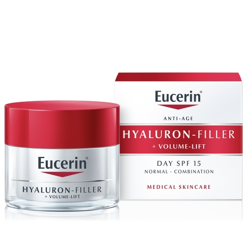 EUCERIN Hyaluron-Filler + Volume Lift SPF15 dienas krēms normālai līdz kombinētai ādai, 50 ml