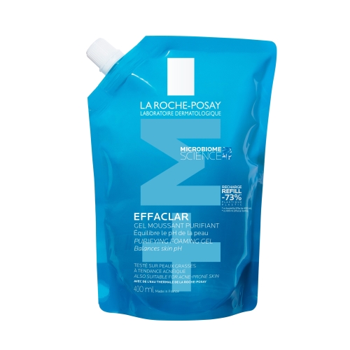 LA ROCHE-POSAY Effaclar attīroša želeja uzpildes iepakojums, 400 ml