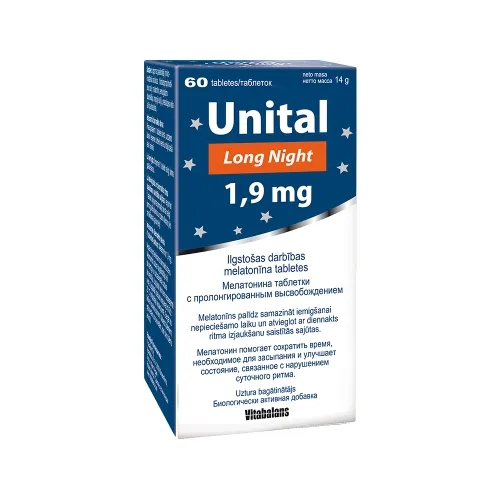 Unital Long Night 1,9 mg tabletes, 60 gab
