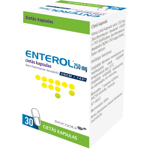 ENTEROL 250mg kapsulas, 30 gab.