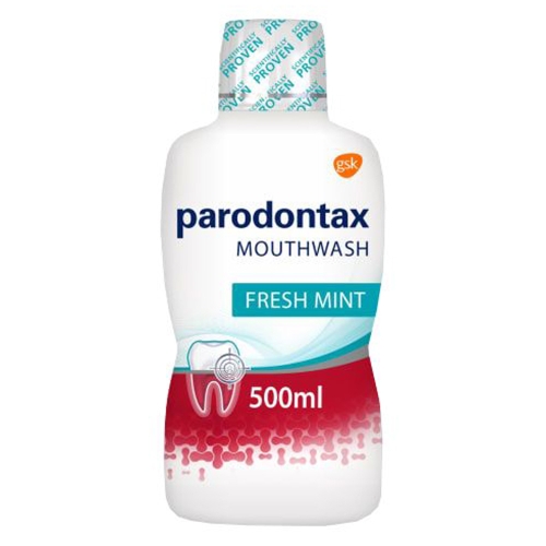 PARODONTAX® Daily Mouthwash Freshmint mutes skalojamais līdzeklis, 500 ml
