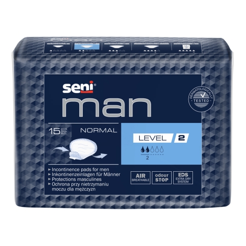 SENI MAN NORMAL (Level 2) uroloģiskie ieliktņi vīriešiem, 15 gab.