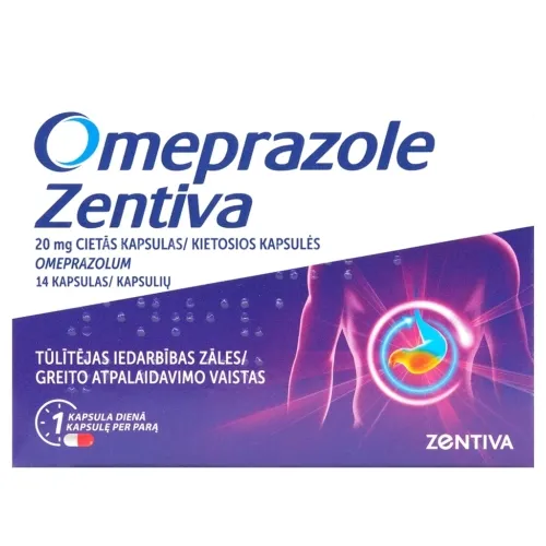 OMEPRAZOLE ZENTIVA 20MG CPS N14