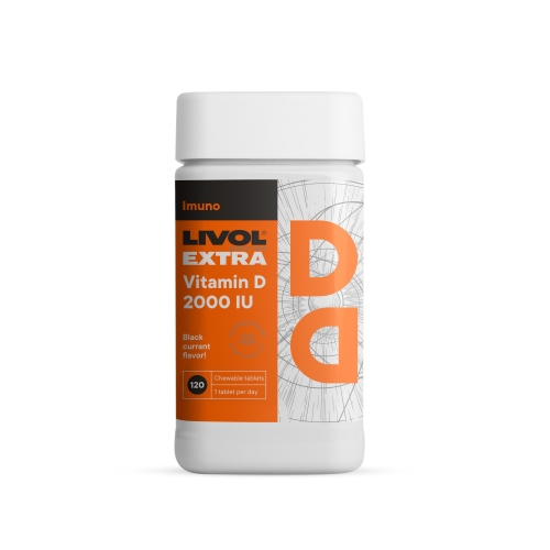 LIVOL EXTRA D vitamīns 2000 IU ar upeņu garšu N120