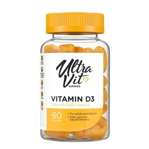 ULTRAVIT Gummies Vitamin D3 košļājamās pastilas, 60 gab.