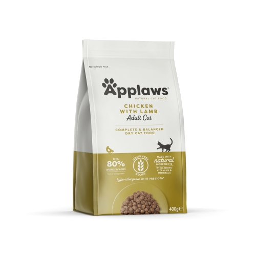 Applaws kaķu sausā barība vista/jērs 400g