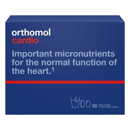 ORTHOMOL Cardio (pulveris + tablete + 3 kapsulas), 30 gab