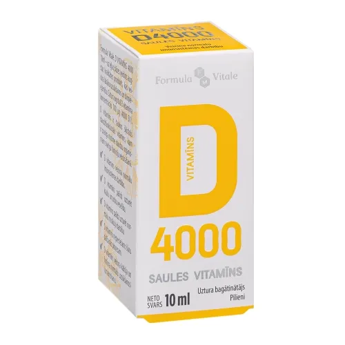 FORMULA VITALE D Vitamīns (4000 IU) pilieni, 10 ml.
