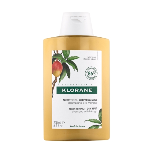 KLORANE šampūns ar mango sausiem matiem, 200ml