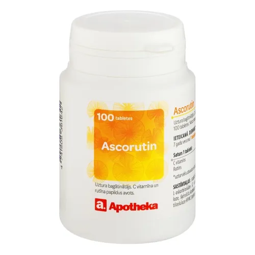 APOTHEKA Ascorutin 100 mg tabletes, 100 gab.