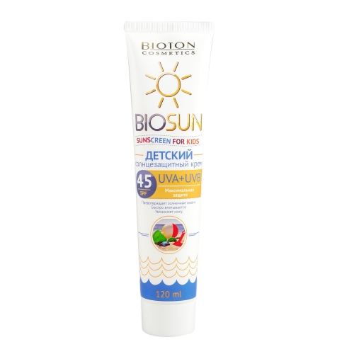 BIOSUN Saules aizsargkrēms bērniem SPF 45, 120 ml