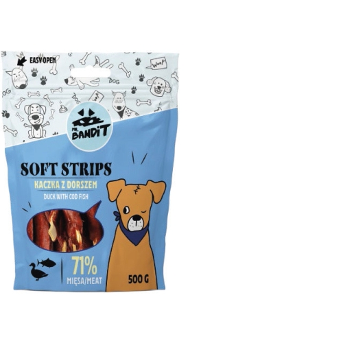 MR.BANDIT SOFT STRIPS PĪLES UN ZIVS STRĒMELES 500G