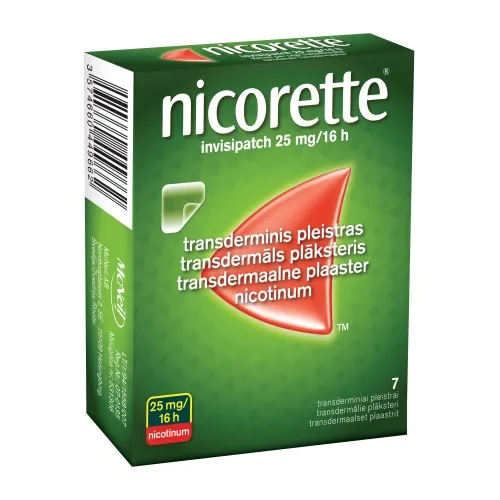 NICORETTE Set 25 mg/ 16 H transdermālie plāksteri, 7 gab.