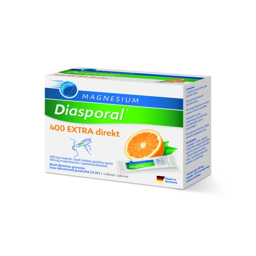 MAGNESIUM DIASPORAL 400 EXTRA DIRECT GRAN. N20 APELSĪNU