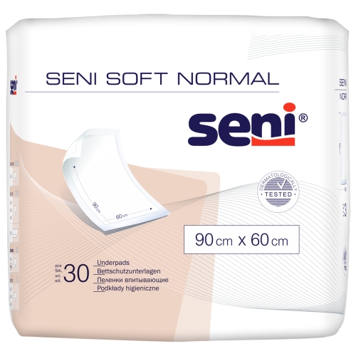 SENI SOFT NORMAL absorbējošie paladziņi, 90x60 cm, 30 gab.