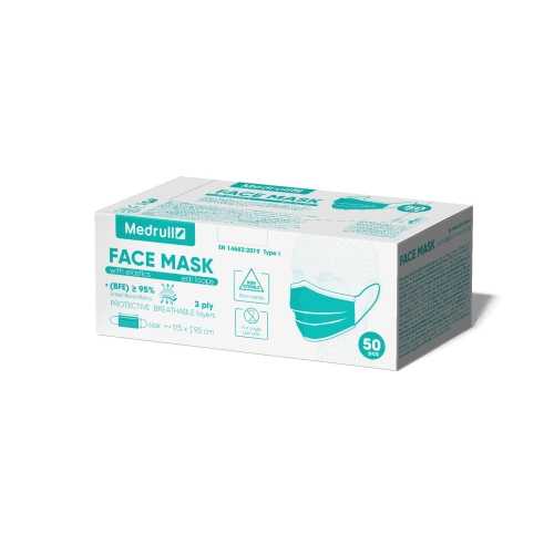 MEDRULL sejas maskas ar gumijām (3 -k.), 50 gab
