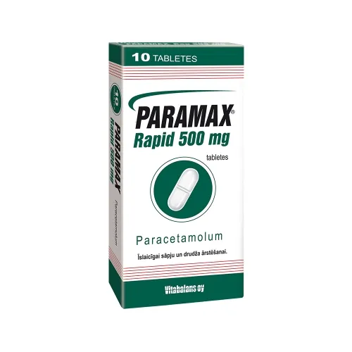 PARAMAX Rapid 500mg tabletes, 10 gab.