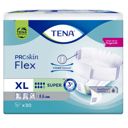 TENA Flex Super jostiņbikses XL izmērs, 30 gab.