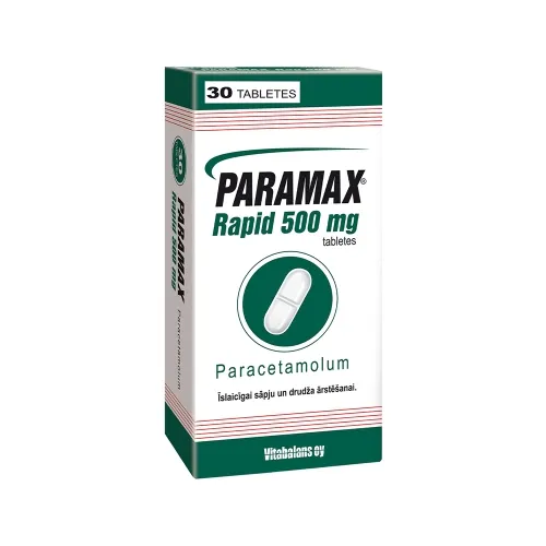 PARAMAX Rapid 500mg tabletes, 30 gab.
