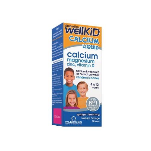 WELLKID® Šķidrais kalcijas ar dabīgu apelsīnu garšu, 150 ml