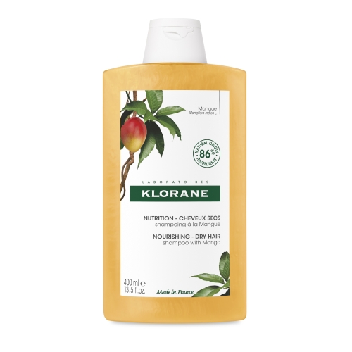 KLORANE šampūns ar mango sausiem matiem, 400ml
