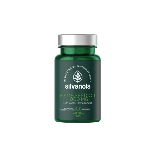 SILVANOLS Hemp Seed Oil 1000 mg kapsulas, 60 gab.