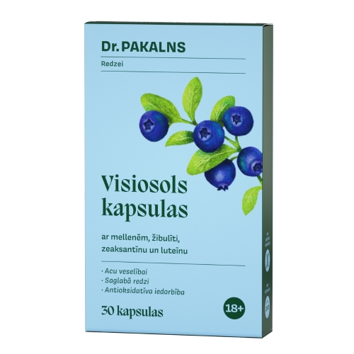 DR.PAKALNS Visiosols Vision Support kapsulas, 30 gab