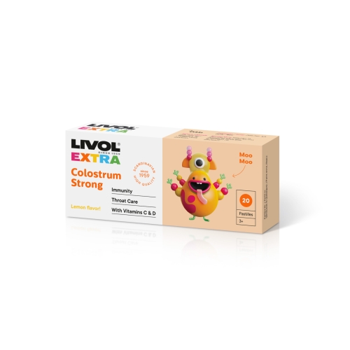 LIVOL EXTRA Colostrum Strong ar citronu garšu N20