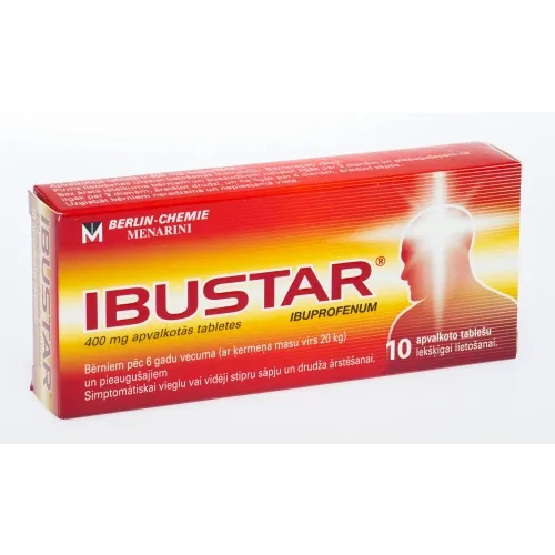 IBUSTAR 400 apvalkotās tabletes 400mg, 10 gab.