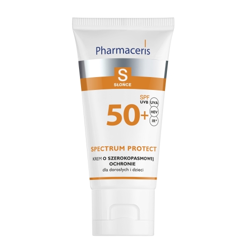 PHARMACERIS S. Broad Spectrum plaša spektra sejas aizsargkrēms SPF50+, 50 ml