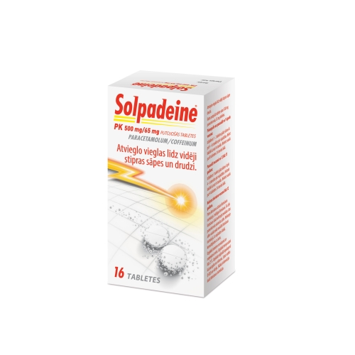 SOLPADEINE PK 500MG/65 MG PUTOJOŠĀS TABLETES N16