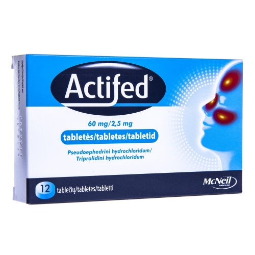 ACTIFED 60MG/2.5MG TABLETES N12