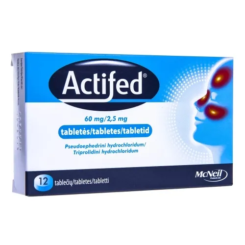 ACTIFED 60 mg/ 2.5 mg tabletes, 12 gab.