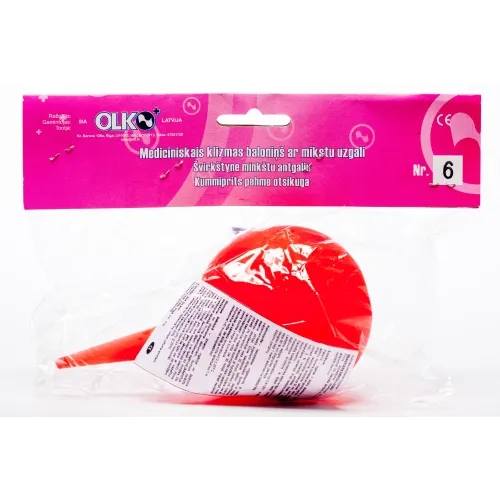 GUMIJAS KLIZMAS BALONS AR MĪKSTO UZGALI NR.6 (OLKO)