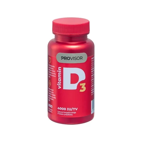 PROVISOR D vitamīns 4000 IU kapsulas, 90 gab.
