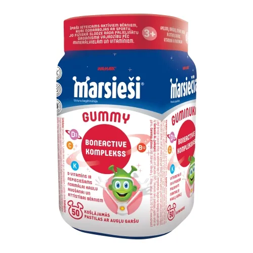 MARSIEŠI® Gummy Bone Active komplekss pastilas, 50 gab.