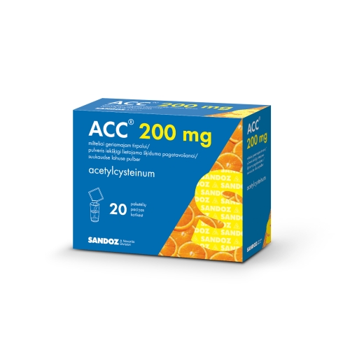 ACC 200 mg paciņas, 20 gab.