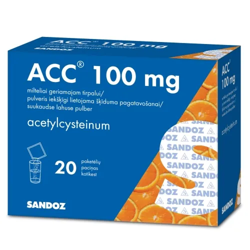 ACC 100 mg paciņas, 20 gab.