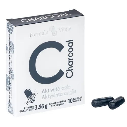 FORMULA VITALE Aktivētā Ogle 300mg kapsulas, 10 gab.
