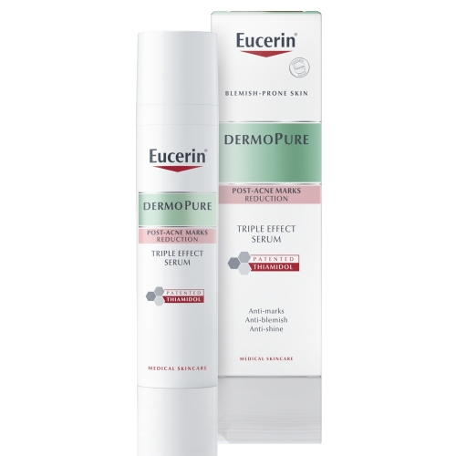 EUCERIN Dermopure trīskāršas iedarbības serums aknes radītas pēciekais