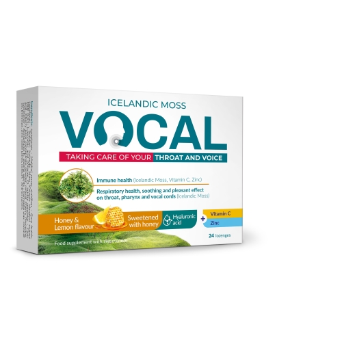 VOCAL pastilas ar citronu un medus garšu, 24 gab.